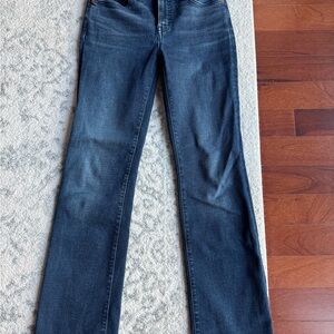 Madewell Dark Blue Kick Out Full Length Jeans